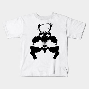 Mysterious Rorschach Stag Kids T-Shirt